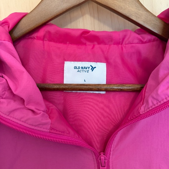 Old Navy Hot Pink Windbreaker Jacket - Picture 3 of 3
